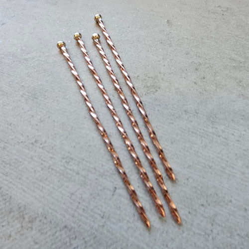 Copper and Silver Cocktail Swizzle Sticks