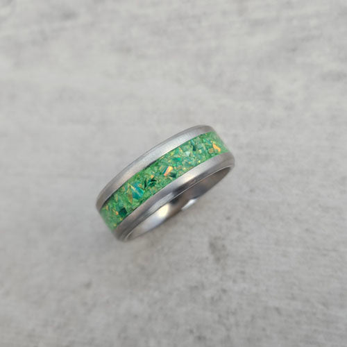 Green Opal Inlay Ring