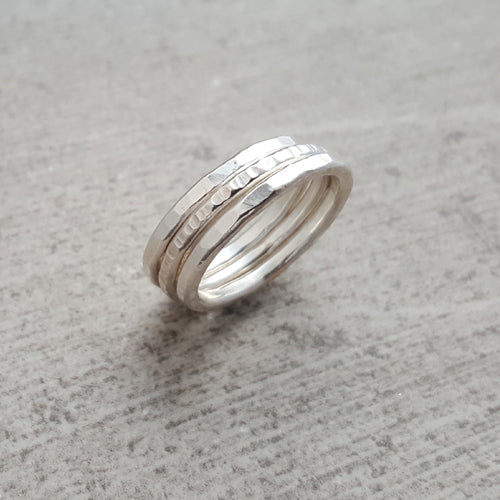 Fine Silver Stacking Rings