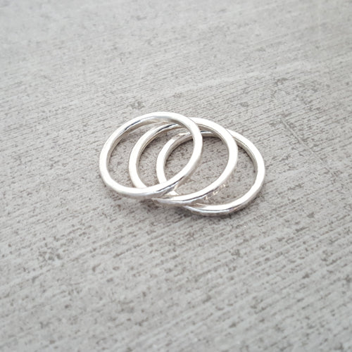 Fine Silver Stacking Rings