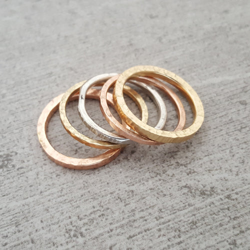 Solid Gold Stacking Rings