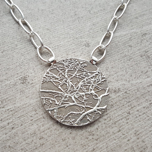 Grand Canyon Tree & Handmade Fine Silver Chain