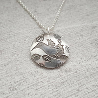 Domed Humming Bird Necklace for Alzheimer's Research