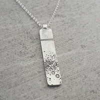 Pink Boots Long Rectangle Necklace