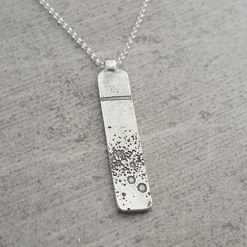 Pink Boots Long Rectangle Necklace