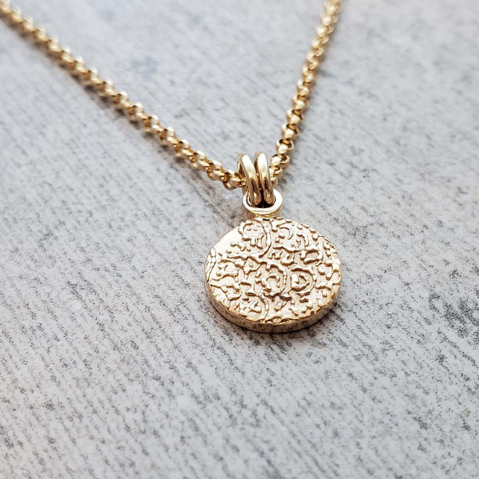 Beer Speak 14k Gold Pink Boots Necklace
