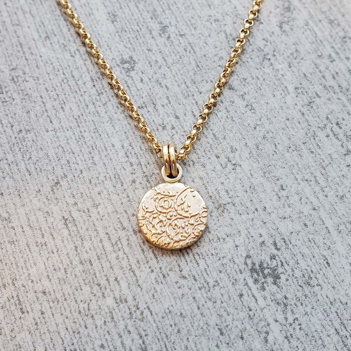 Beer Speak 14k Gold Pink Boots Necklace