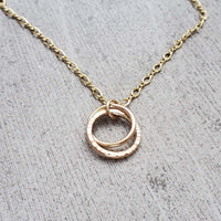 14k Gold Fill Double Hoop Necklace