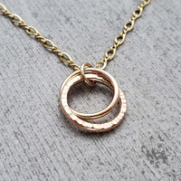 14k Gold Fill Double Hoop Necklace