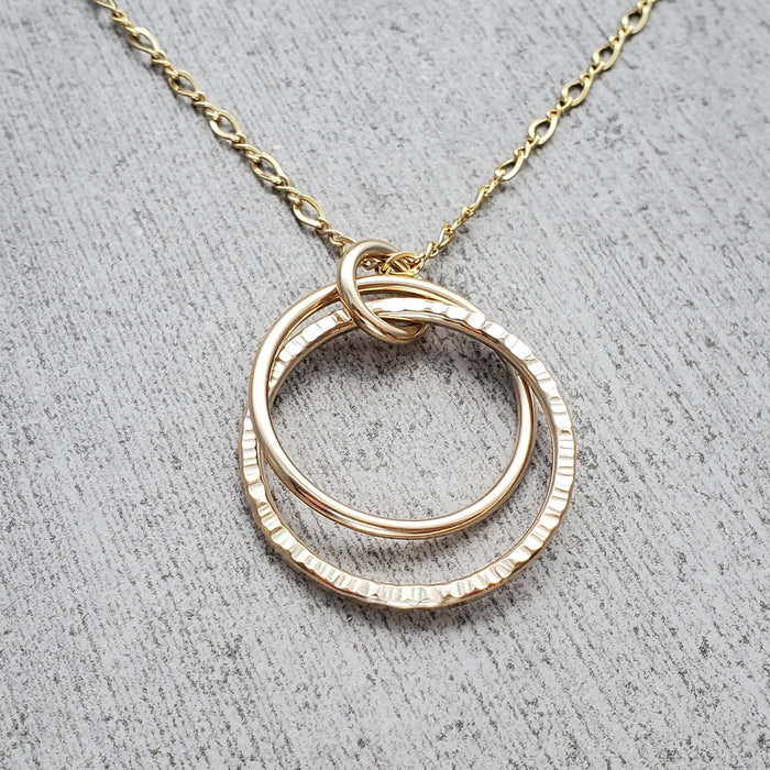 14k Gold Fill Double Hoop Necklace