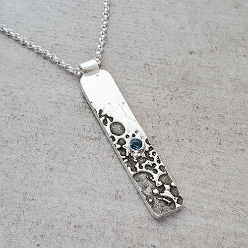 Beer Speak Pendant with Blue Topaz