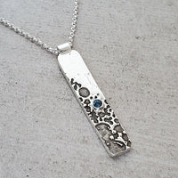 Beer Speak Pendant with Blue Topaz