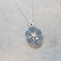 Snowflake Necklace with Moissanite