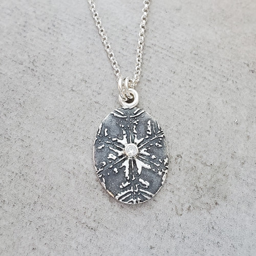 Snowflake Necklace with Moissanite