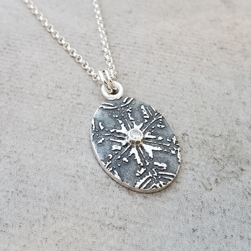 Snowflake Necklace with Moissanite