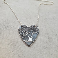 Beer Speak Tree Heart Necklace