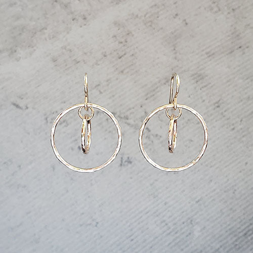 14k Gold Fill Double Hoop Earrings