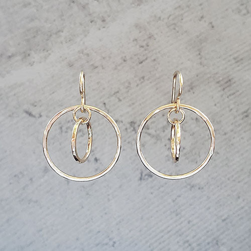 14k Gold Fill Double Hoop Earrings