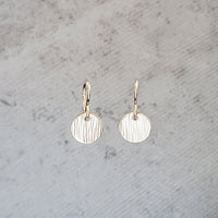 14k Gold Fill Hammered Disk Earrings