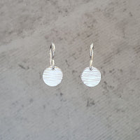 Sterling Silver Hammered Disk Earrings