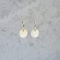 14k Gold Fill Hammered Disk Earrings