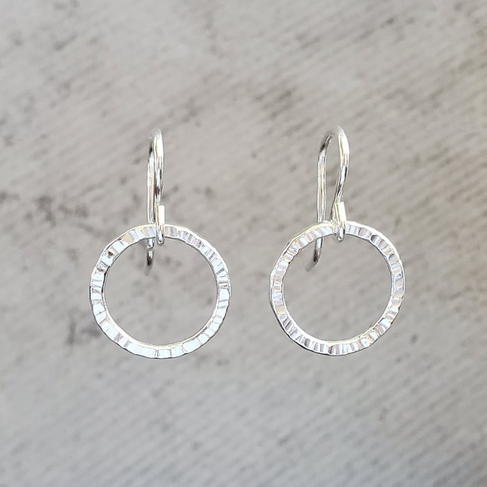 Itty Bitty Silver Hoop Earrings