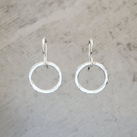 Itty Bitty Silver Hoop Earrings