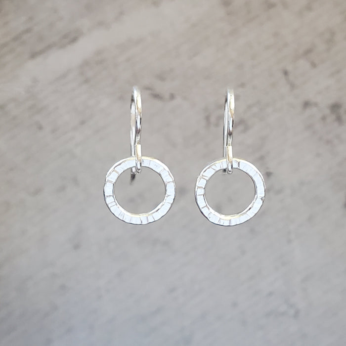 Super Itty Bitty Silver Hoop Earrings