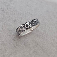 Beer Bubble and Black Diamond Ring