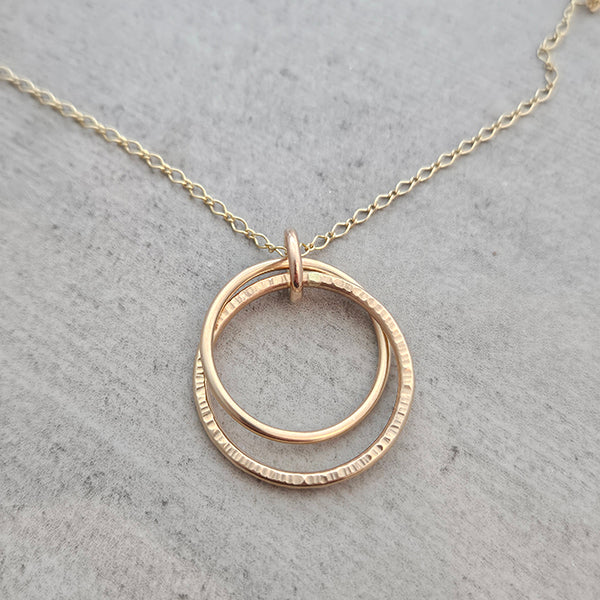 14k Gold Fill Double Hoop Necklace