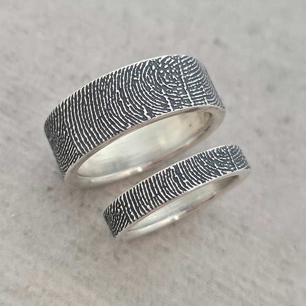 Custom Finger Print Rings