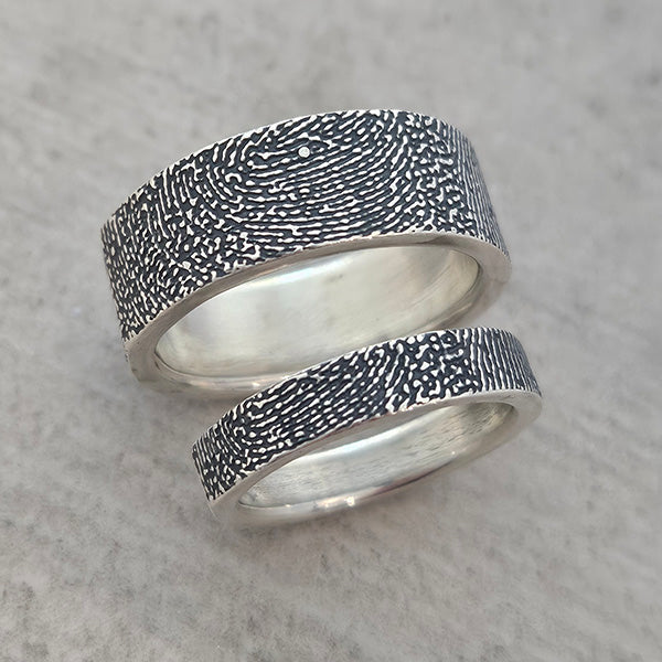 Custom Finger Print Rings