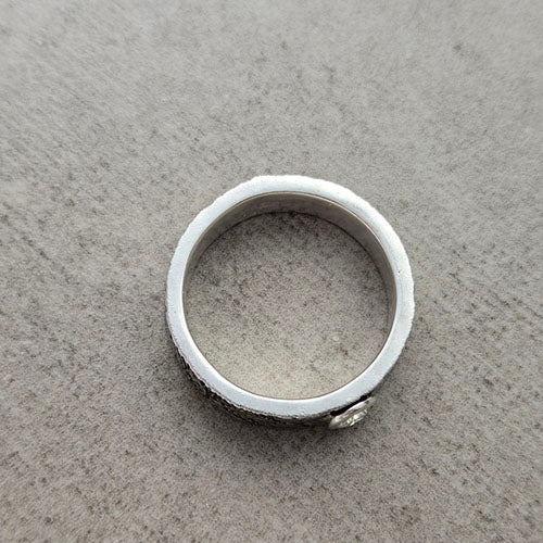 Antler Ring with 4mm Moissanite