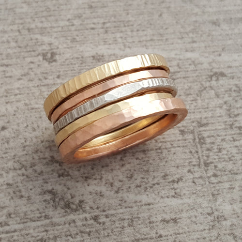 Solid Gold Stacking Rings