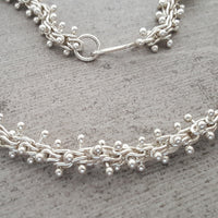 Fine Silver Caterpillar Necklace