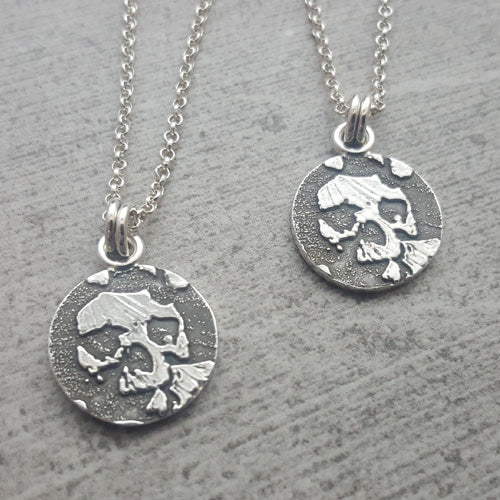 Set of Two Catacombs Skull Necklaces