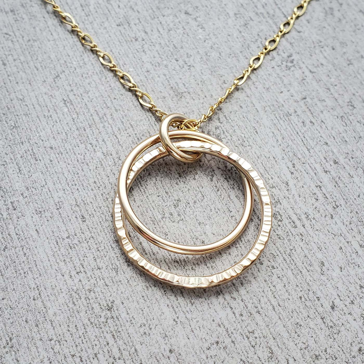 14k Gold Fill Double Hoop Necklace