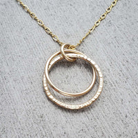14k Gold Fill Double Hoop Necklace