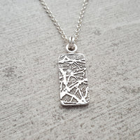 Grand Canyon Tree Small Rectangle Necklace